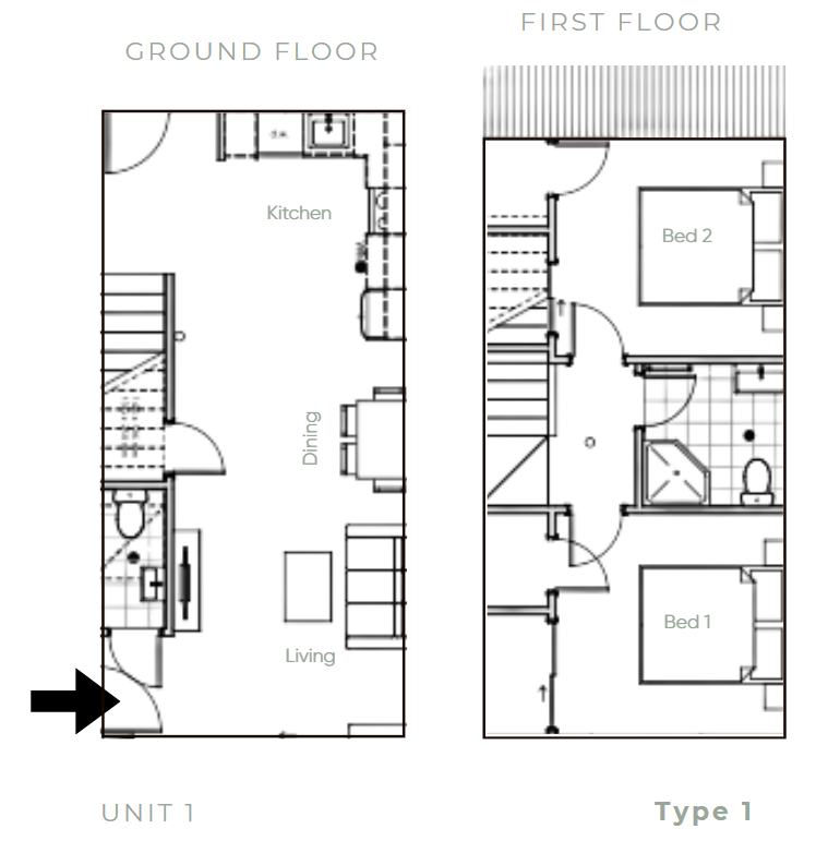 Duggan terraces 2 bedroom floor plan