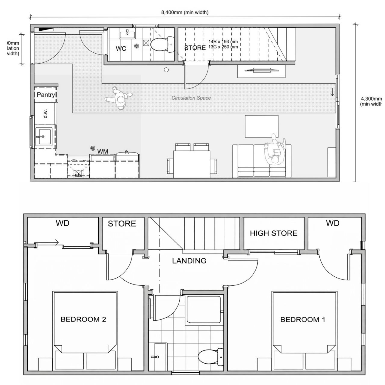 Latrobe floor plan 2 bedroom
