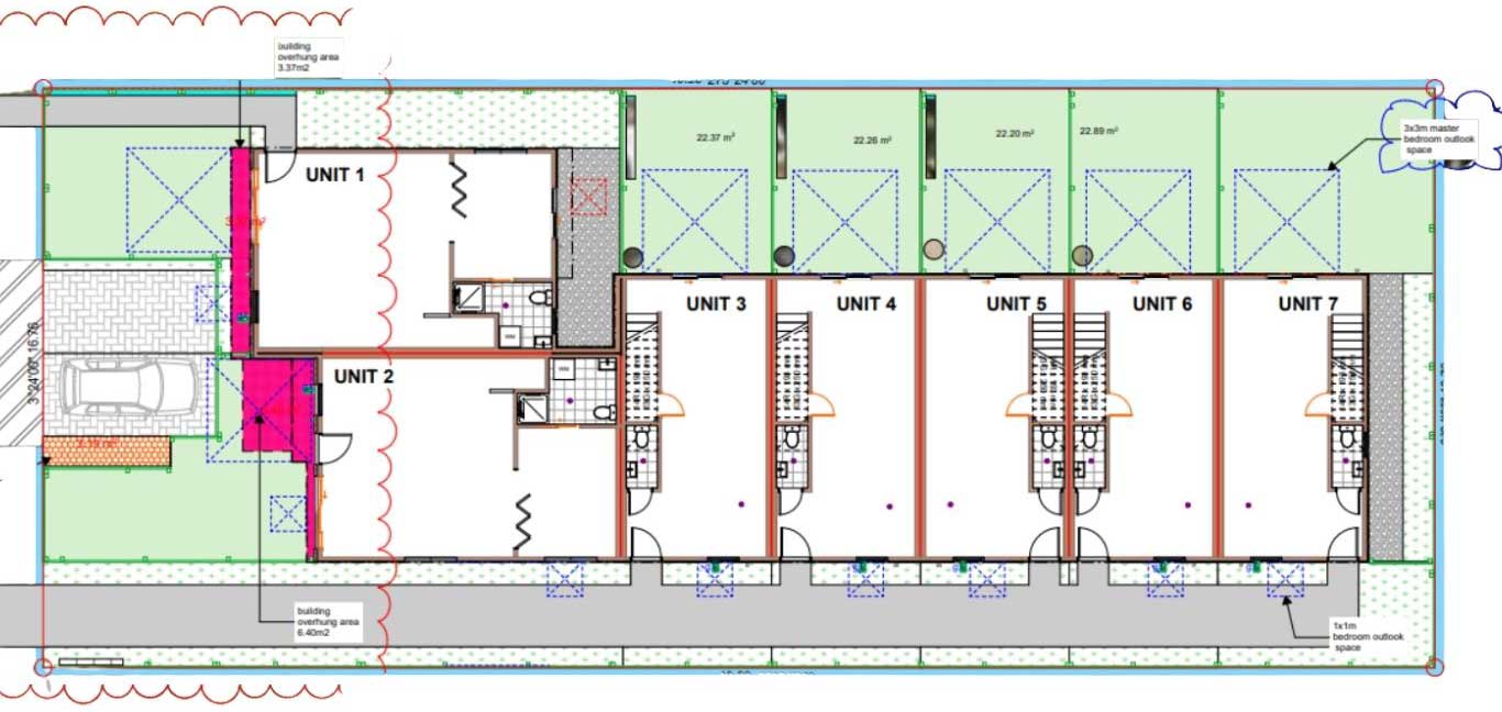 La trobe Siteplan with multiple units layout