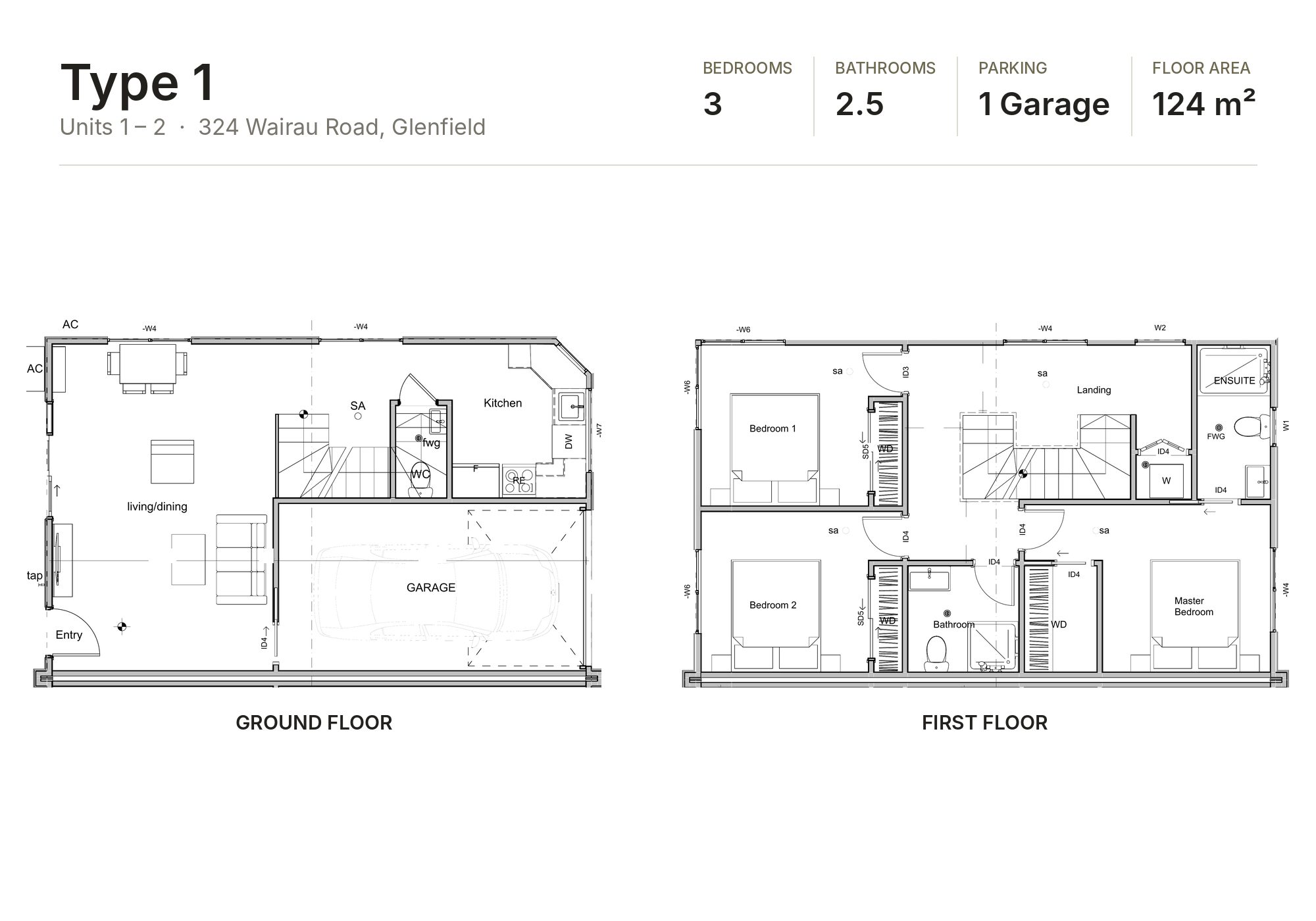 324 Wairau Rd Type 1 Units 1–2