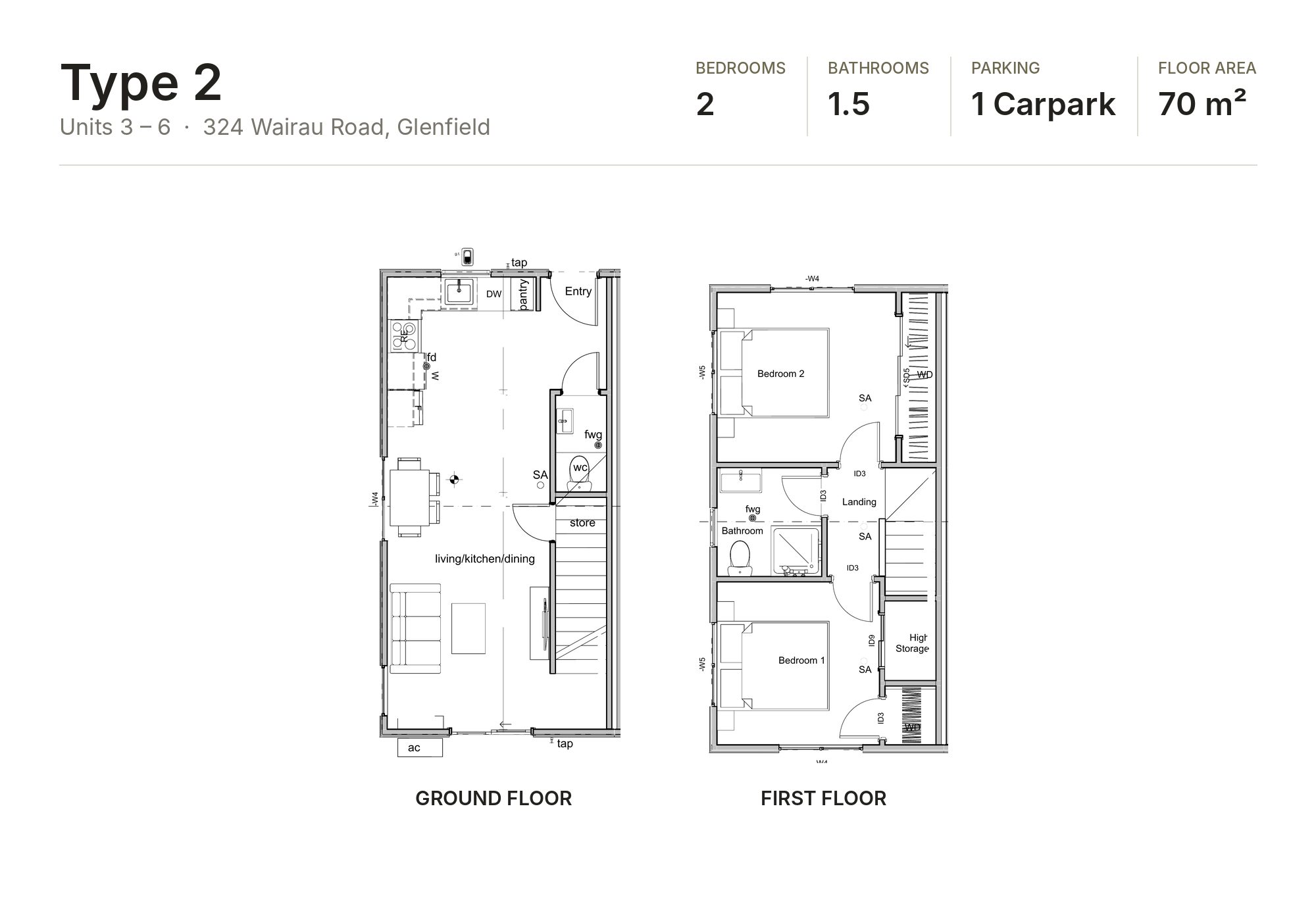 324 Wairau Rd Type 2 Units 3–6