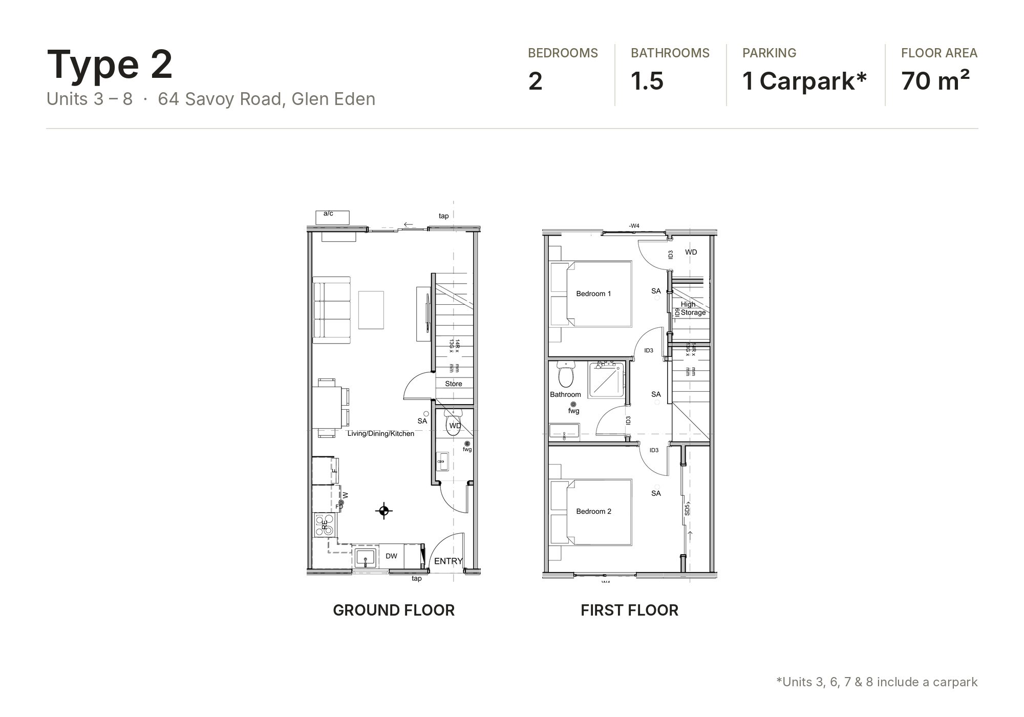 64 Savoy Rd Type 2 Units 3–8